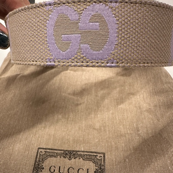 NWB Gucci GG Marmont Jumbo GG Belt Beige/Lilac - Picture 9 of 16
